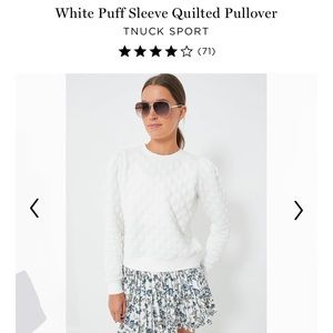 White Puff Sleeve Quilted Pullover
TNUCK SPORT